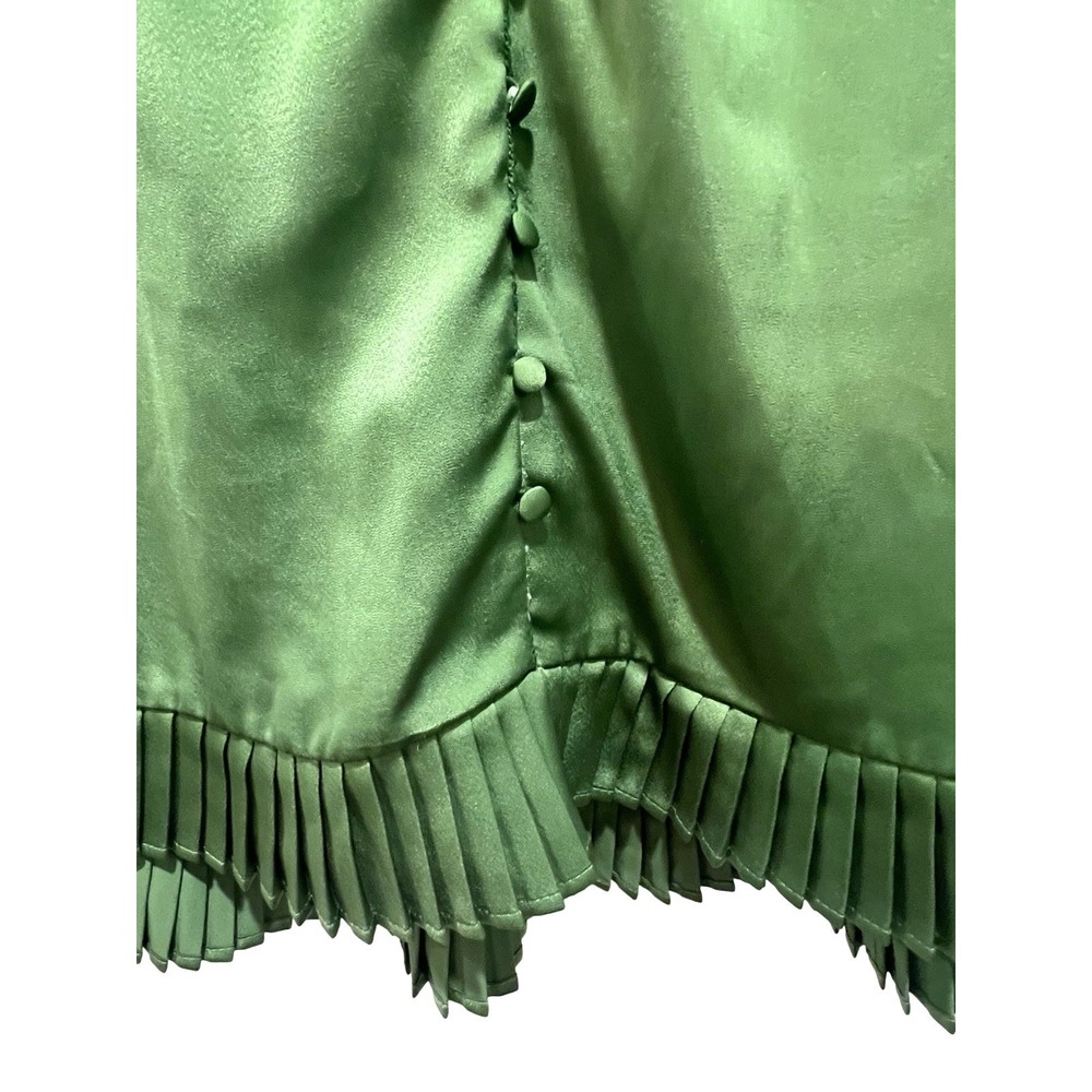 Reformed Green‎ Maxi Mini Accordion Dress Medium - Picture 7 of 11